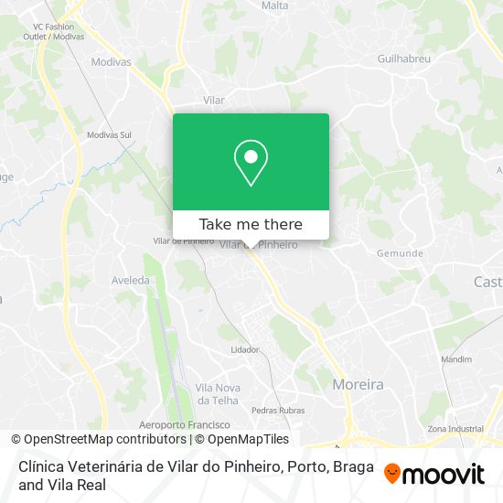 Clínica Veterinária de Vilar do Pinheiro mapa