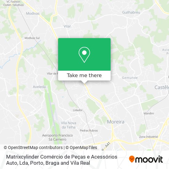 Matrixcylinder Comércio de Peças e Acessórios Auto, Lda mapa