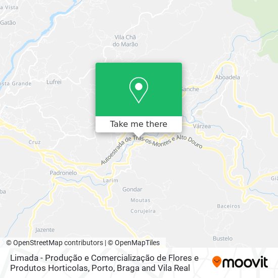 Limada - Produção e Comercialização de Flores e Produtos Horticolas map