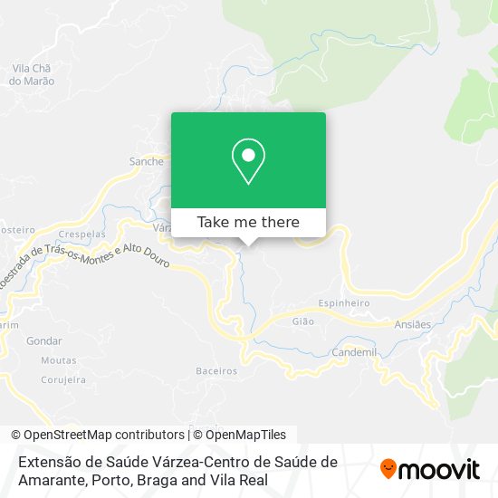 Extensão de Saúde Várzea-Centro de Saúde de Amarante map