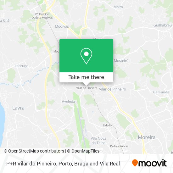 P+R Vilar do Pinheiro mapa