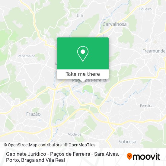 Gabinete Jurídico - Paços de Ferreira - Sara Alves map