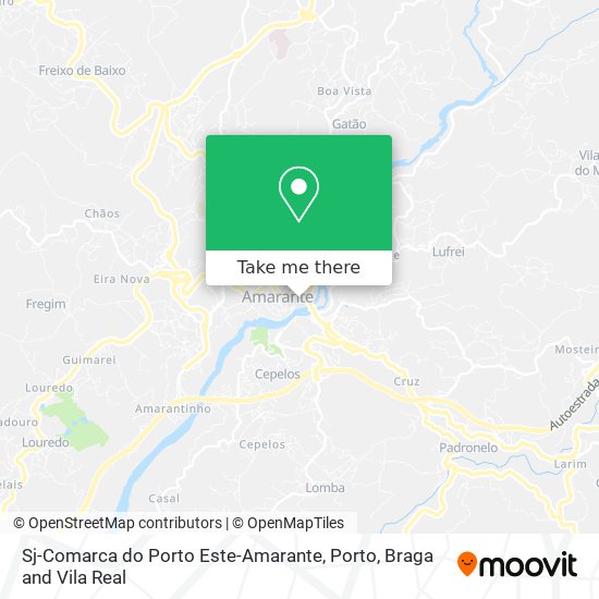 Sj-Comarca do Porto Este-Amarante map
