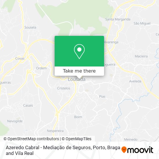 Azeredo Cabral - Mediação de Seguros map