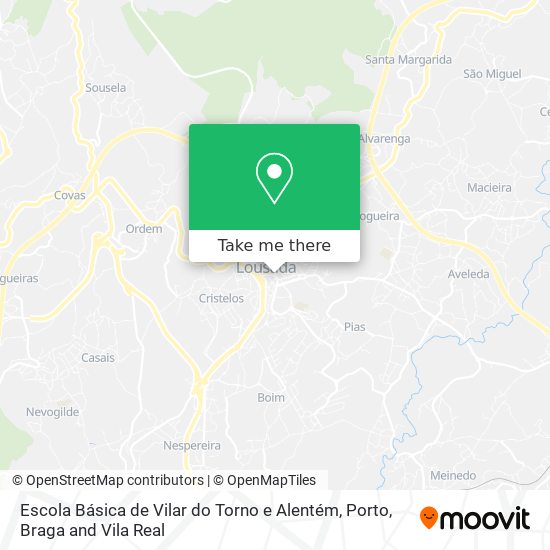 Escola Básica de Vilar do Torno e Alentém mapa