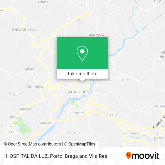 HOSPITAL DA LUZ map