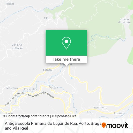 Antiga Escola Primária do Lugar de Rua mapa