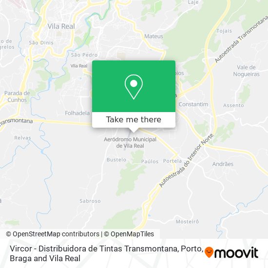 Vircor - Distribuidora de Tintas Transmontana mapa