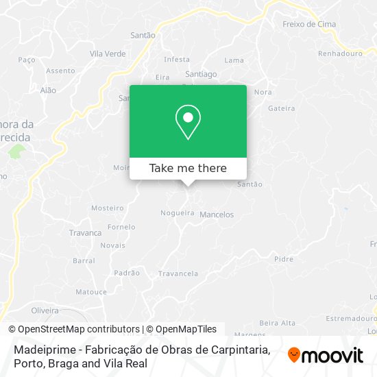 Madeiprime - Fabricação de Obras de Carpintaria map