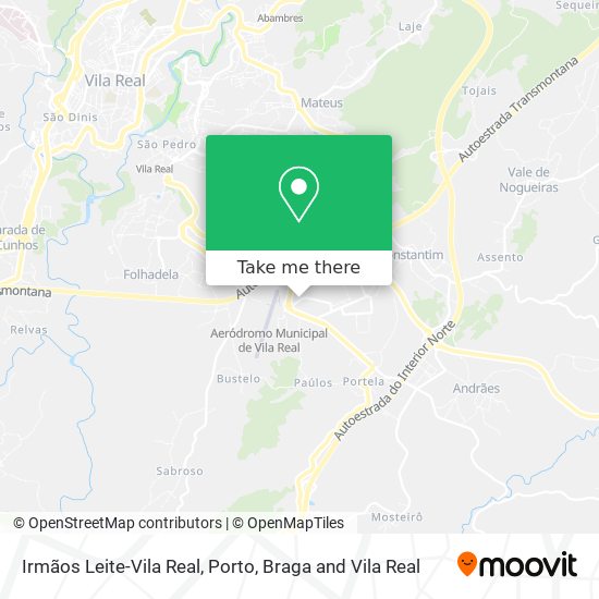 Irmãos Leite-Vila Real map