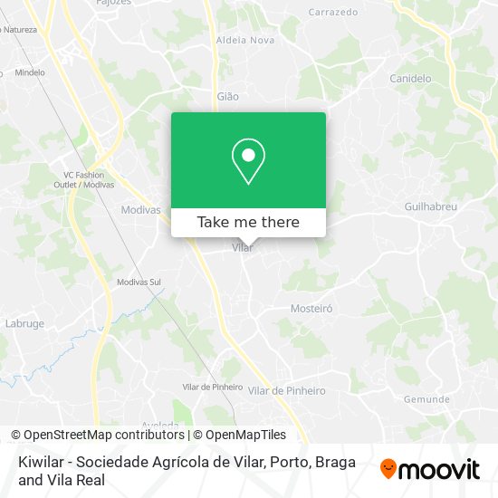 Kiwilar - Sociedade Agrícola de Vilar mapa