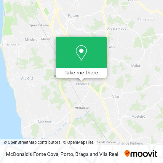 McDonald's Fonte Cova map