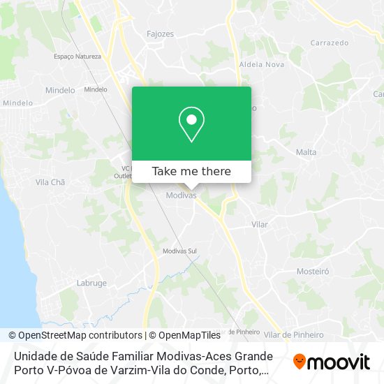 Unidade de Saúde Familiar Modivas-Aces Grande Porto V-Póvoa de Varzim-Vila do Conde map