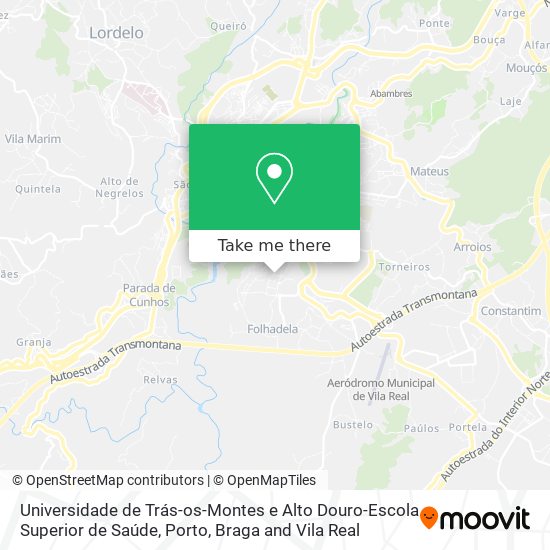 Universidade de Trás-os-Montes e Alto Douro-Escola Superior de Saúde map