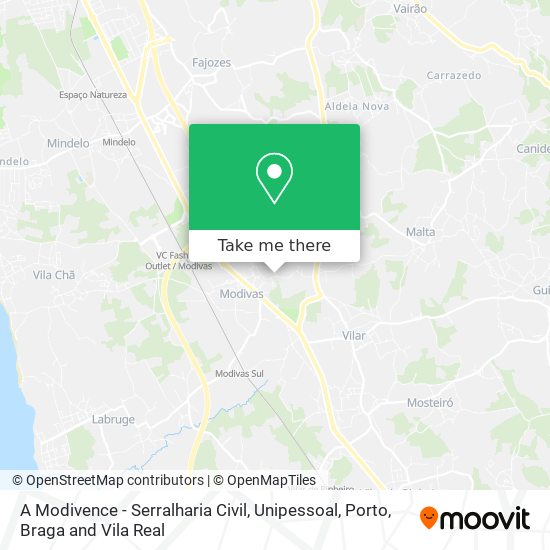 A Modivence - Serralharia Civil, Unipessoal map