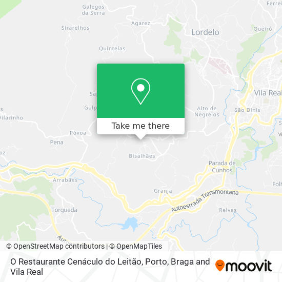 O Restaurante Cenáculo do Leitão mapa