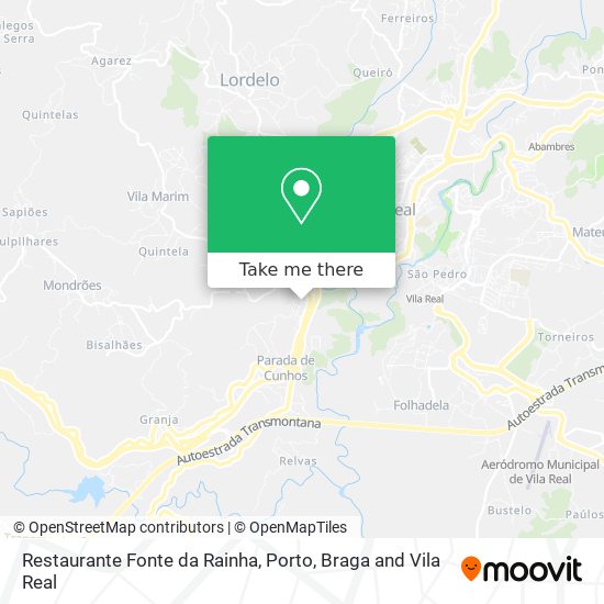 Restaurante Fonte da Rainha mapa