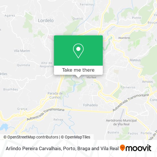 Arlindo Pereira Carvalhais mapa