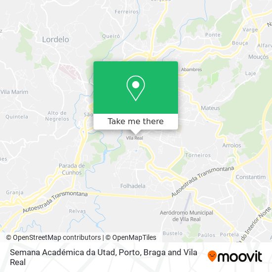 Semana Académica da Utad map