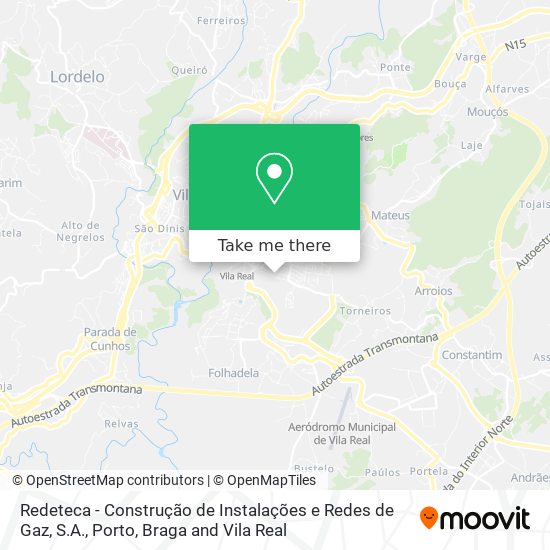 Redeteca - Construção de Instalações e Redes de Gaz, S.A. map