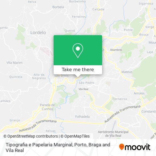 Tipografia e Papelaria Marginal mapa