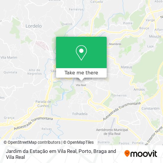 Jardim da Estação em Vila Real map