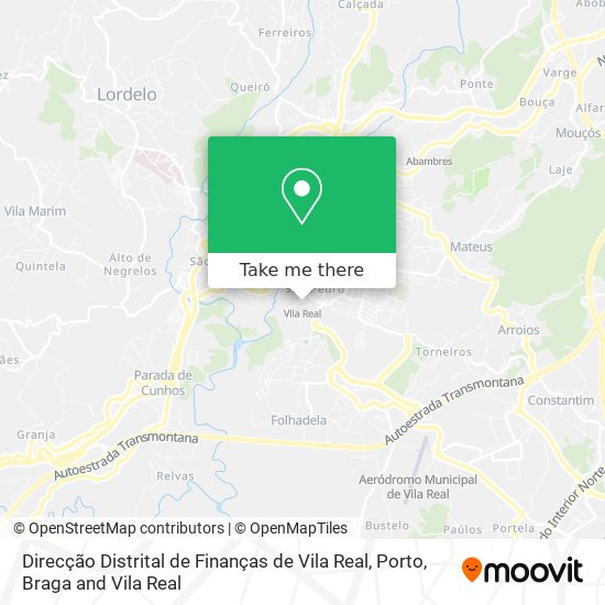 Direcção Distrital de Finanças de Vila Real map
