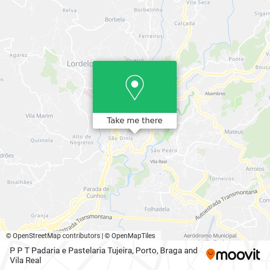 P P T Padaria e Pastelaria Tujeira mapa