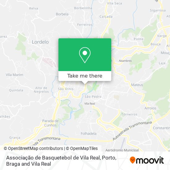 Associação de Basquetebol de Vila Real map