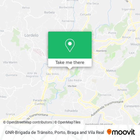 GNR-Brigada de Trânsito mapa