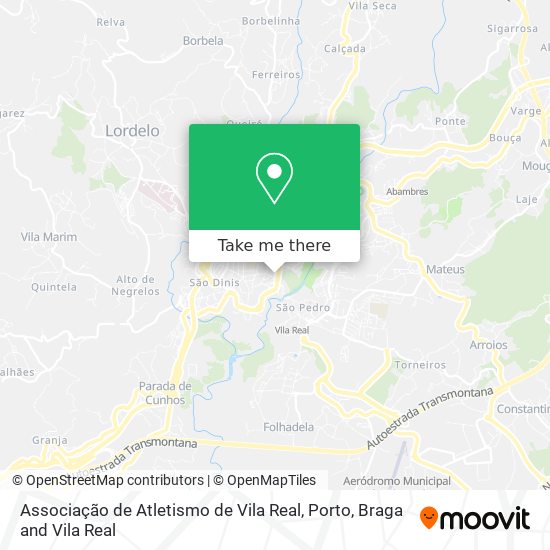 Associação de Atletismo de Vila Real map