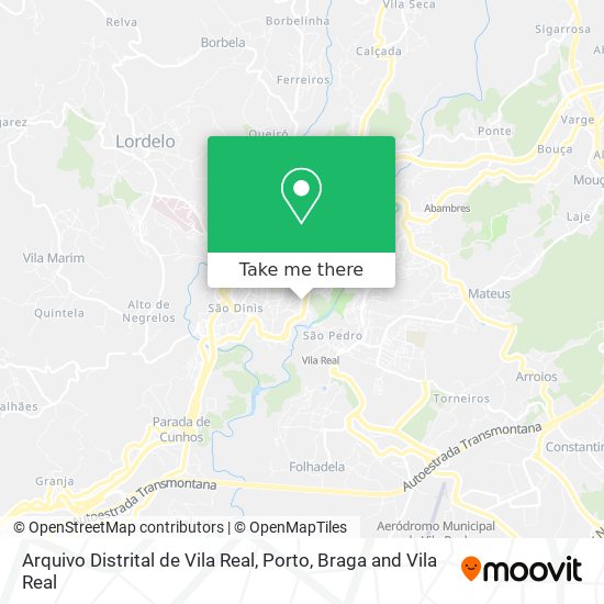 Arquivo Distrital de Vila Real map
