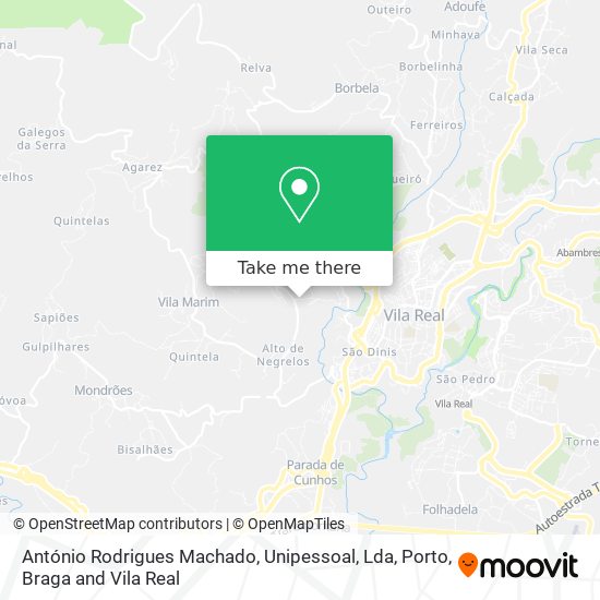 António Rodrigues Machado, Unipessoal, Lda mapa