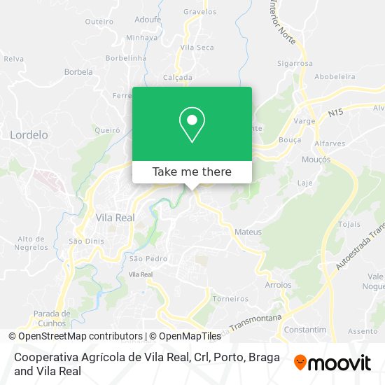 Cooperativa Agrícola de Vila Real, Crl map