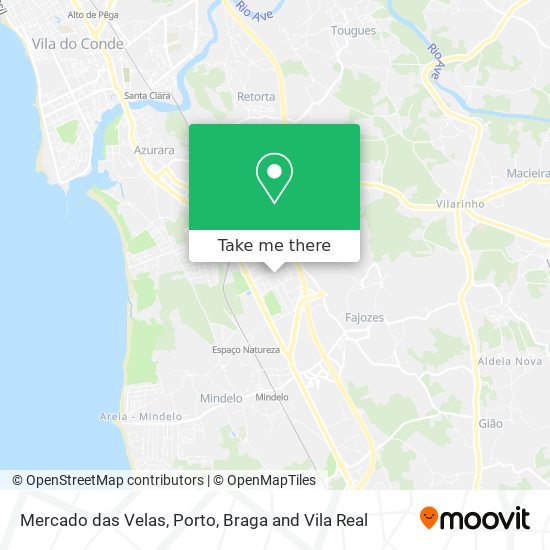 Mercado das Velas mapa