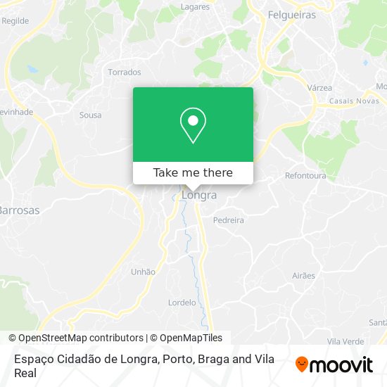 Espaço Cidadão de Longra mapa