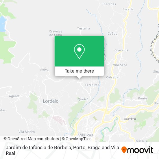 Jardim de Infância de Borbela mapa