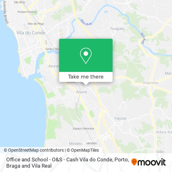 Office and School - O&S - Cash Vila do Conde mapa