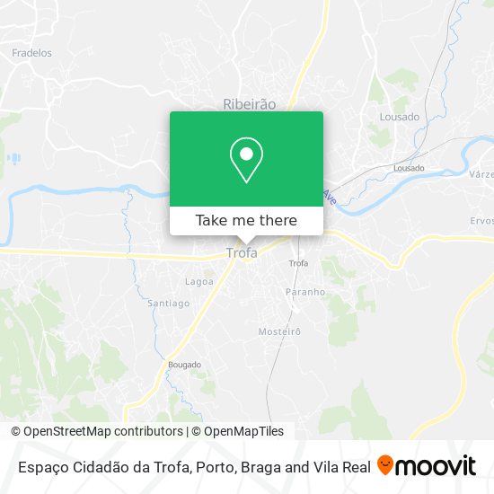Espaço Cidadão da Trofa mapa