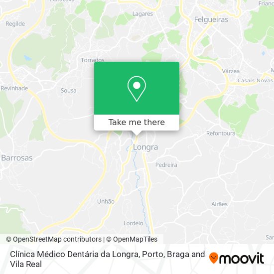 Clínica Médico Dentária da Longra mapa