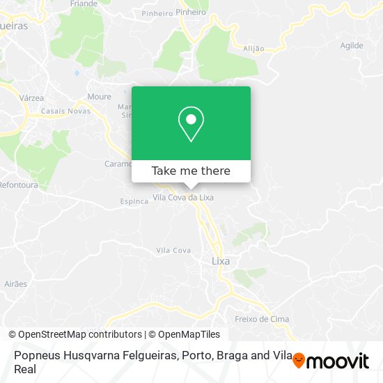 Popneus Husqvarna Felgueiras mapa