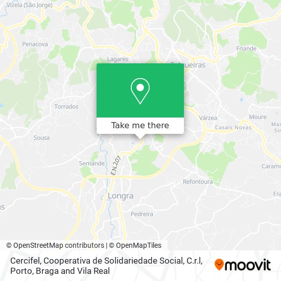 Cercifel, Cooperativa de Solidariedade Social, C.r.l mapa