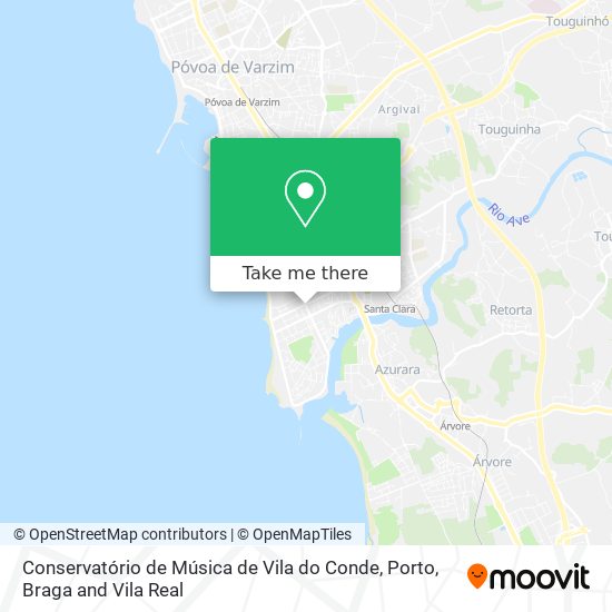 Conservatório de Música de Vila do Conde mapa