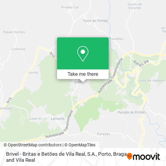 Brivel - Britas e Betões de Vila Real, S.A. map