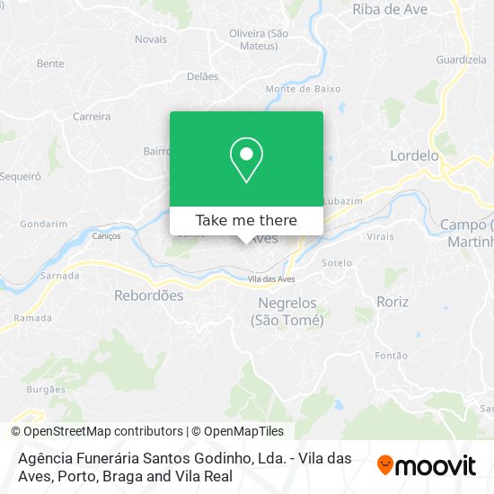 Agência Funerária Santos Godinho, Lda. - Vila das Aves map