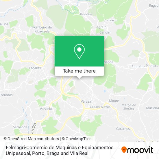 Felmagri-Comércio de Máquinas e Equipamentos Unipessoal mapa