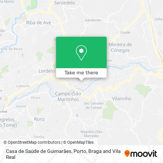 Casa de Saúde de Guimarães map