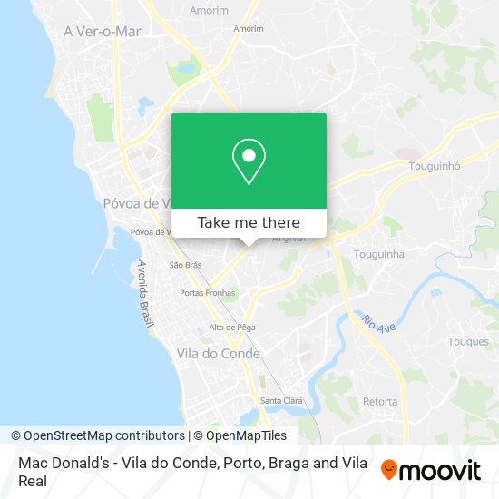 Mac Donald's - Vila do Conde mapa