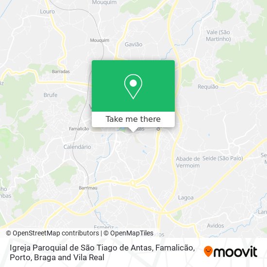 Igreja Paroquial de São Tiago de Antas, Famalicão mapa