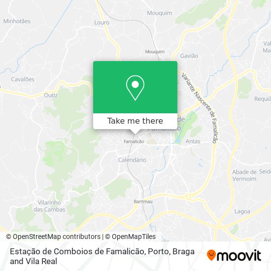 Estação de Comboios de Famalicão map